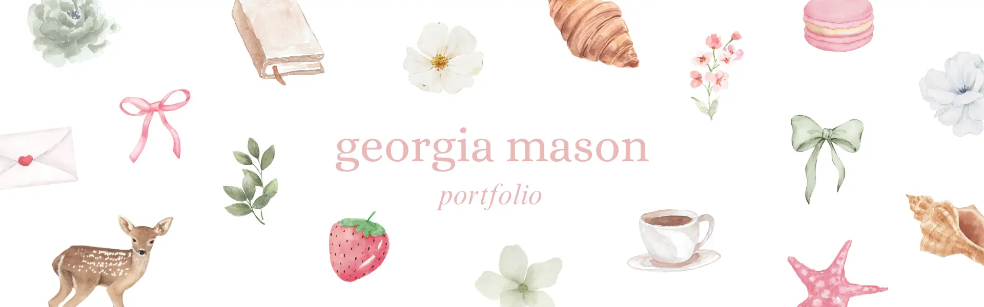 banner of georgia mason's portfolio website