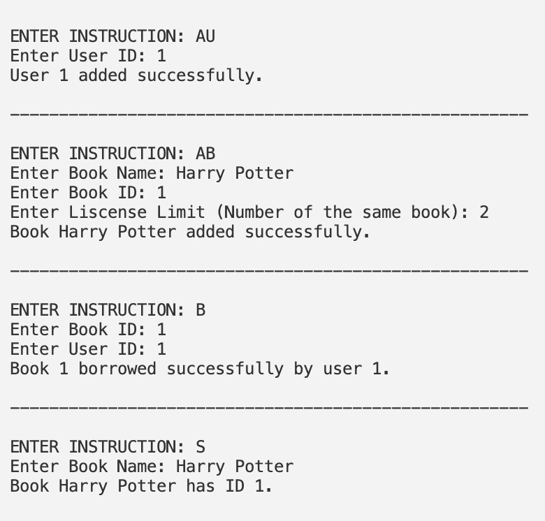creenshot of library manager running